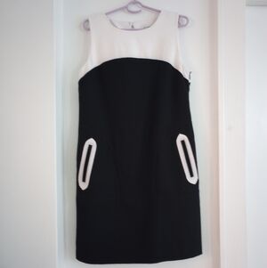 Liz Claiborne Stylish Black and White Sleeveless Mini Dress